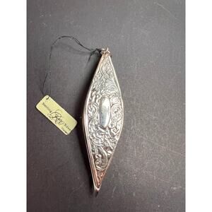 Vintage Reo Sterling Silver Tatting Shuttle Pendant Dead Stock